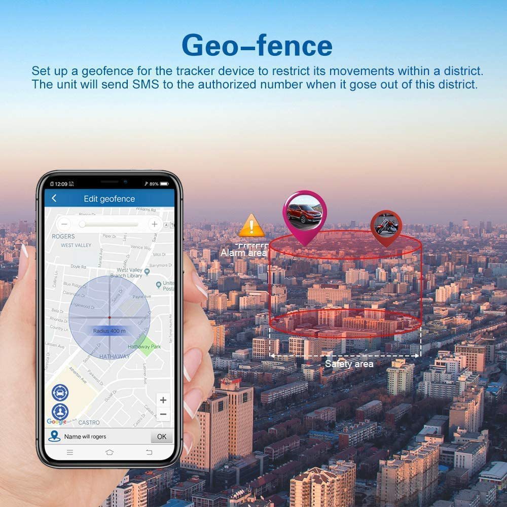 Southeast Asia, Africa, and South America: GPS tracker for motorcycles and cars, featuring real-time satellite positioning and the ability to cut off fuel and power