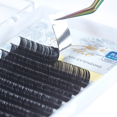 Single-root 0.07mm bright light round fake eyelashes, natural, soft, comfortable, Barbie-style curved eyelashes, glue-in eyelashes, wholesale