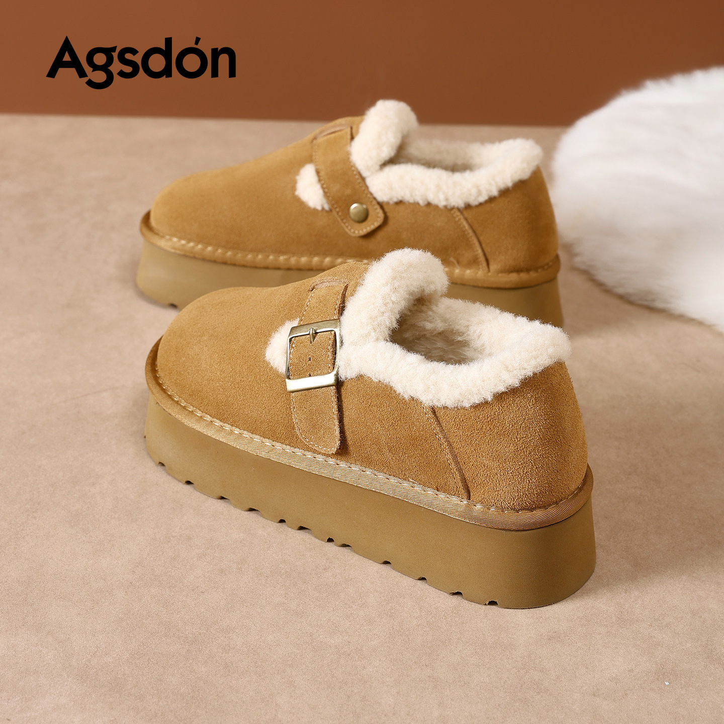 Augu Lion Deng Xiaoping Mueller zapatos mujeres 2025 nuevo otoño invierno al aire libre zapatos de algodón de nieve casuales zapatos de suela gruesa