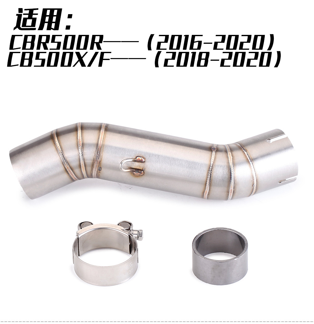 Suitable for Honda CB400F exhaust pipe modified stainless steel middle section CB400X modified exhaust non-destructive direct installation