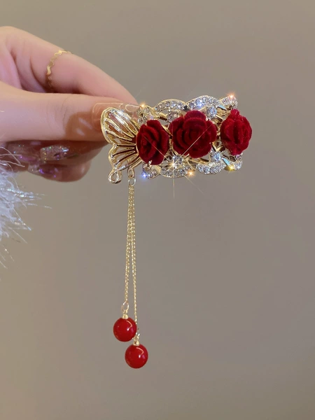 Red Rose ponytail