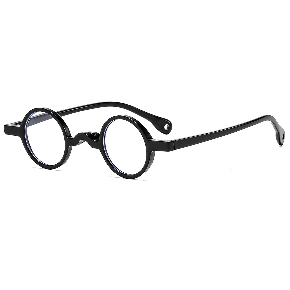 日本に輸出された新しい抗青色光老眼鏡、クロスボーダーパーソナライズされたレトロな小さな丸いフレームの老眼鏡、男性と女性の高精細メガネ