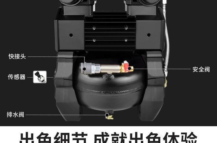 Brushless variable frequency air compressor 220v small oil-free silent air pump woodworking painting high-pressure air compressor