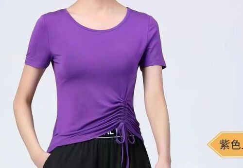 Square dance clothing short-sleeved tops Latin clothing modal
