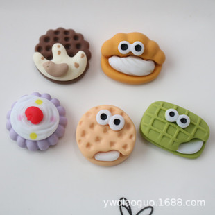 Food and Play Sandwich Biscuit diy Cream Gel Phone Case Resin Accessories Headwear Hairpin Material Storage Box Accessories