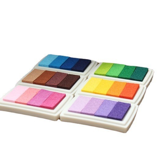 Papelería al por mayor de color lindo inkpad grande 4 gradiente de color Inkpad