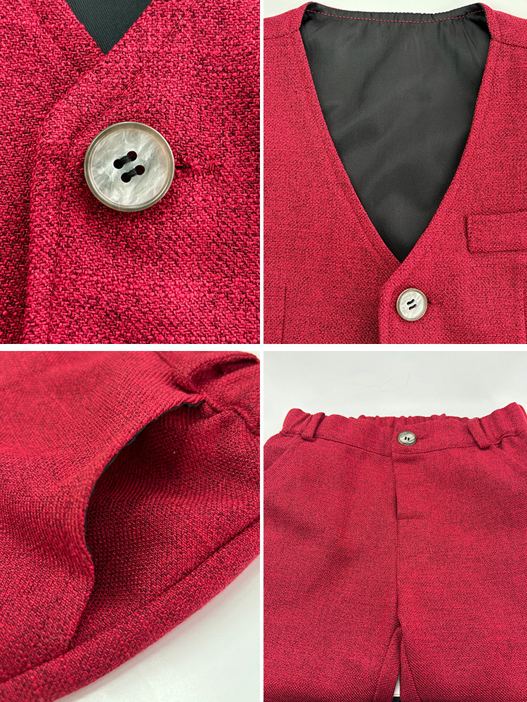 Conjunto de vestido de chaleco de primavera y otoño para niños Anfitrión del cumpleaños del bebé Traje de interpretación de piano de niña de las flores para niños image 5