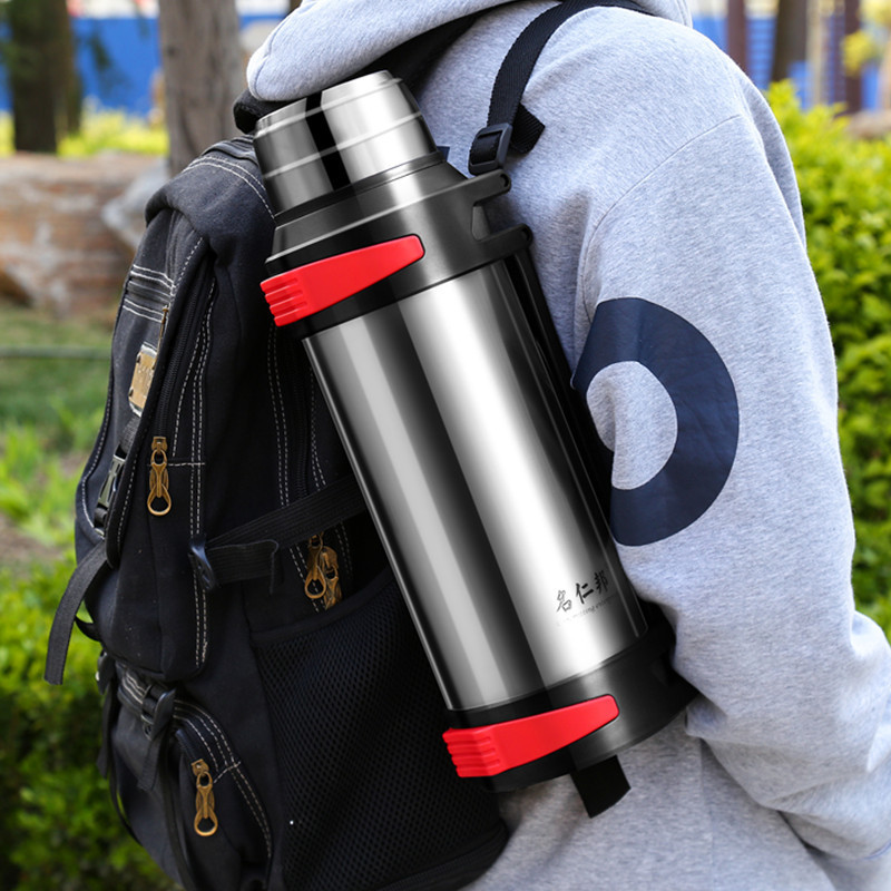 Large Capacity Thermos Pot 304 Stainless Steel Thermos Cup Men's and Women's Outdoor Travel Portable Hot Pot Camping Pot
