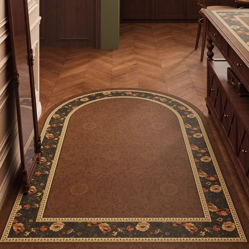Light Luxury Retro Leather Household Floor Mat, Wipeable, No-Wash, Non-Slip Door Mat, Customizable Pvc Entryway Foyer Mat Light Luxury Retro Leather Household Floor Mat, Wipeable, No-Wash, Non-Slip Door Mat, Customizable Pvc Entryway Foyer Mat
