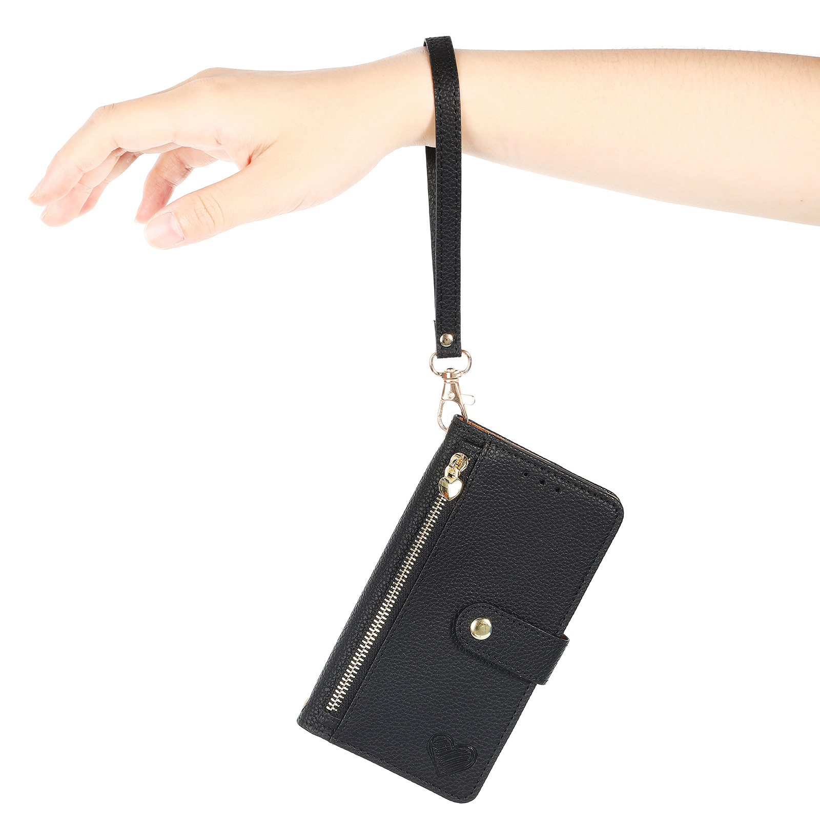 109g Weight iPhone Applicable Brands Phone Cases Classification tpu, Pu Leather Material Heart Shape, Solid Color Pattern Basic Style Heart Shape Solid Color Tpu Pu Leather Wallets 6