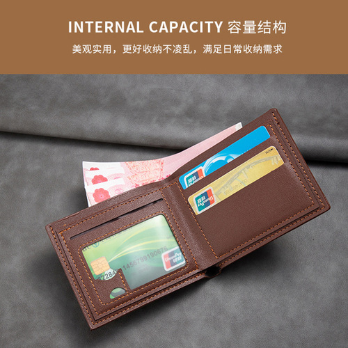 Amazon's best-selling coin purse multifunctional RFID business casual men's wallet large capacity fashionable waterproof card holder