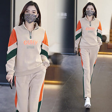 一件代发运动休闲套装2023年春秋新款时尚洋气减龄时髦卫衣两件套