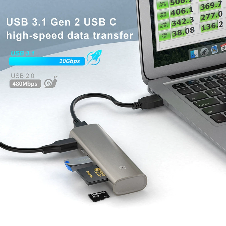 Шесть в одном удлинитель Type-C док USB3.1 Gen2 (10Gbps) USB HUB хаб производитель