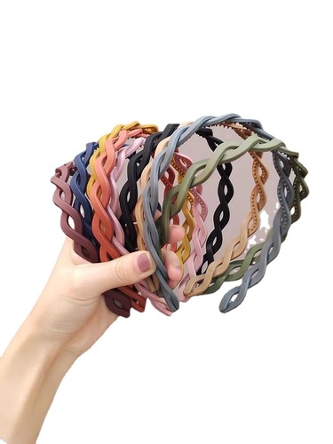 Hairband, Face Washing Anti-Slip Sanding Rubber Color Fairy Forest System Outer Wear Korean Version Influencer Headwear Can Be Woven DIY