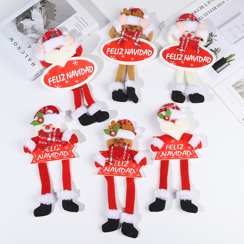 New cross-border Christmas decoration tags, Christmas snowman elk pendants, Christmas scene decoration tag accessories