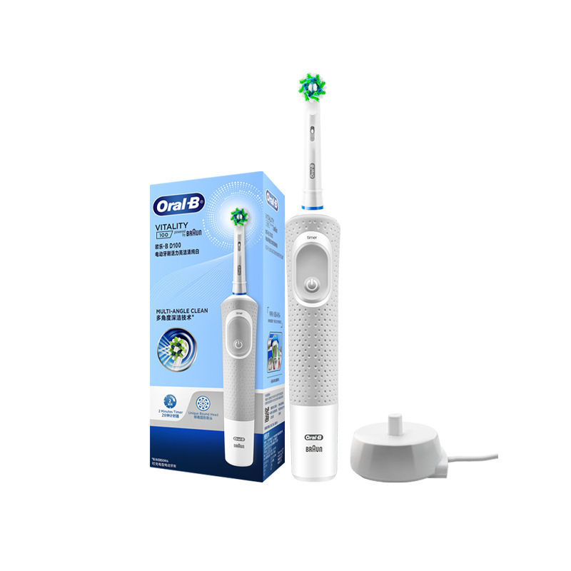 ドイツOralB/欧楽b電動歯ブラシD12軟毛成人カップル誘導充電式回転美白歯ブラシ|undefined