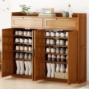Shoe Cabinet for Home Entrance, Large Capacity, Multi-Functional Corridor, Solid Wood Shoe Rack for Entrance, Balcony, Multi-Layer Yiting