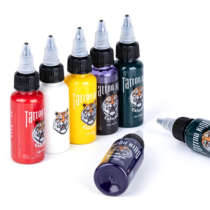 Tattoo Ink, Semi-Permanent Tattoo Colorant, Mineral-Based, Nano-Grade, Easy to Apply, 30ml, Foreign Trade, Cross-Border