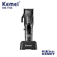 Машинка для стрижки волос (KEMEI KM-1766) с цифровым дисплеем, USB-зарядкой, масляной головкой