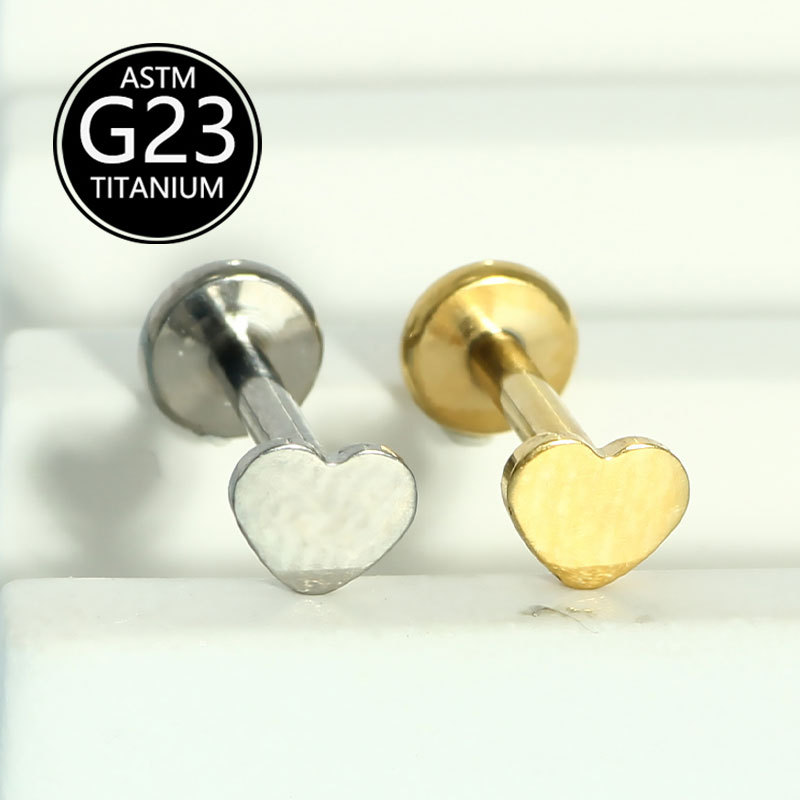 Labret piercing jewelry detail image