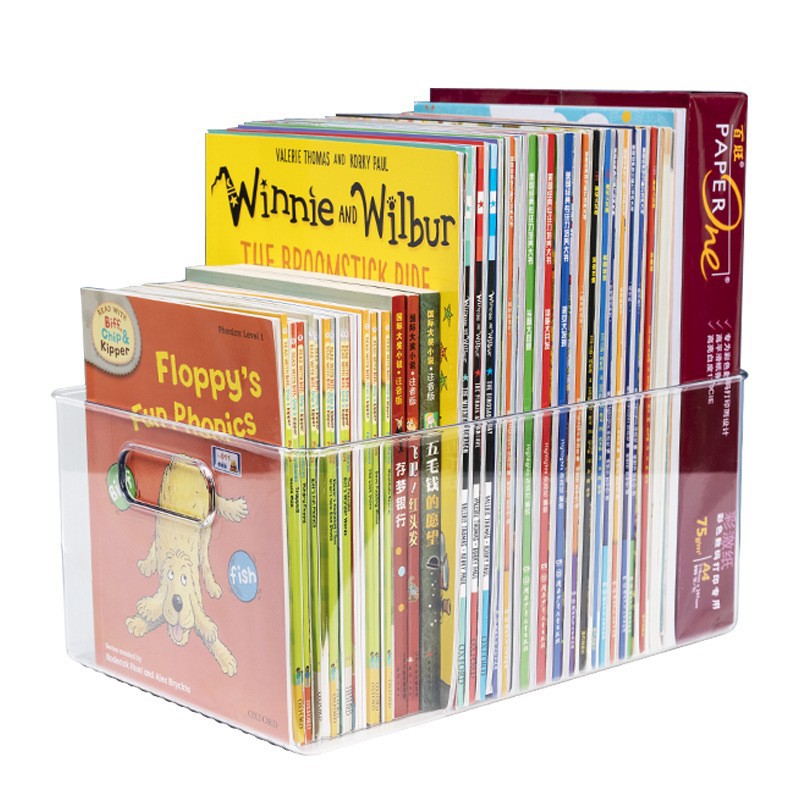 Book Storage Box Children's Picture Book Oxford Tree Student Book Arrangement Artifact Book Box Rack Basket Transparent Storage Box