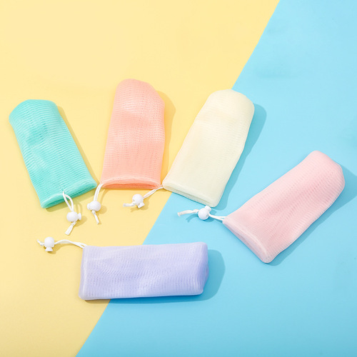 Multi-layer super-soft foaming net facial cleanser bubbler soap bag foaming net shower scrub face wash foaming net wholesale