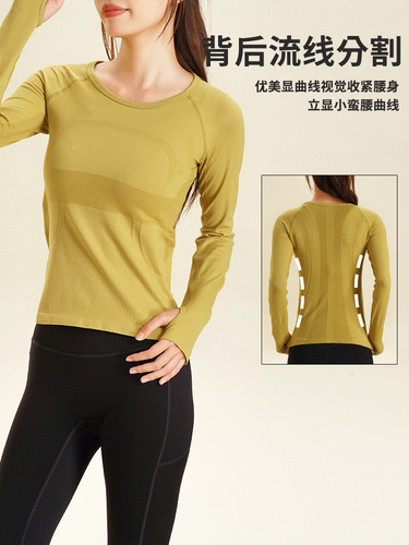 Lulu Yoga Top for Women 2025 Tight Speed Dry Breathable Fitness Running Long Sleeve Sports T-Shirt Autumn/Winter