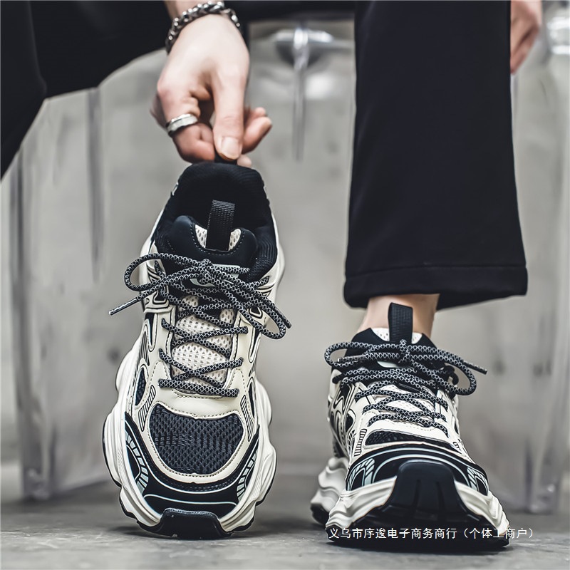 Putian zapatos de hombre primavera, estilo de Hong Kong, zapatos de papá, zapatos deportivos de malla casuales de invierno