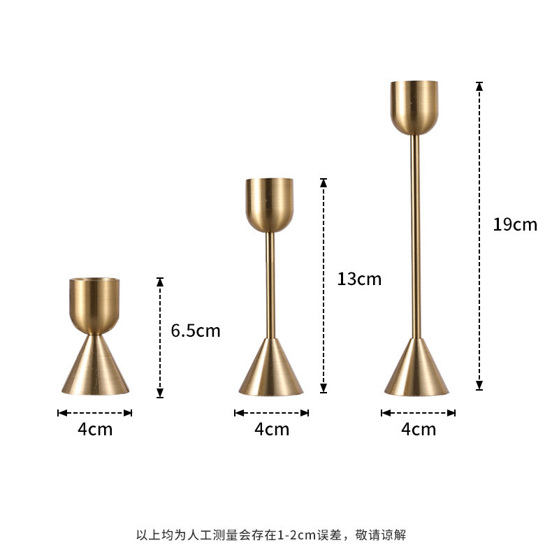 Candelabro de Metal Color Cobre Estilo Nórdico, Adornos Vintage para Velas, Decoración para Bodas, Regalos Empresariales para Sala de Estar