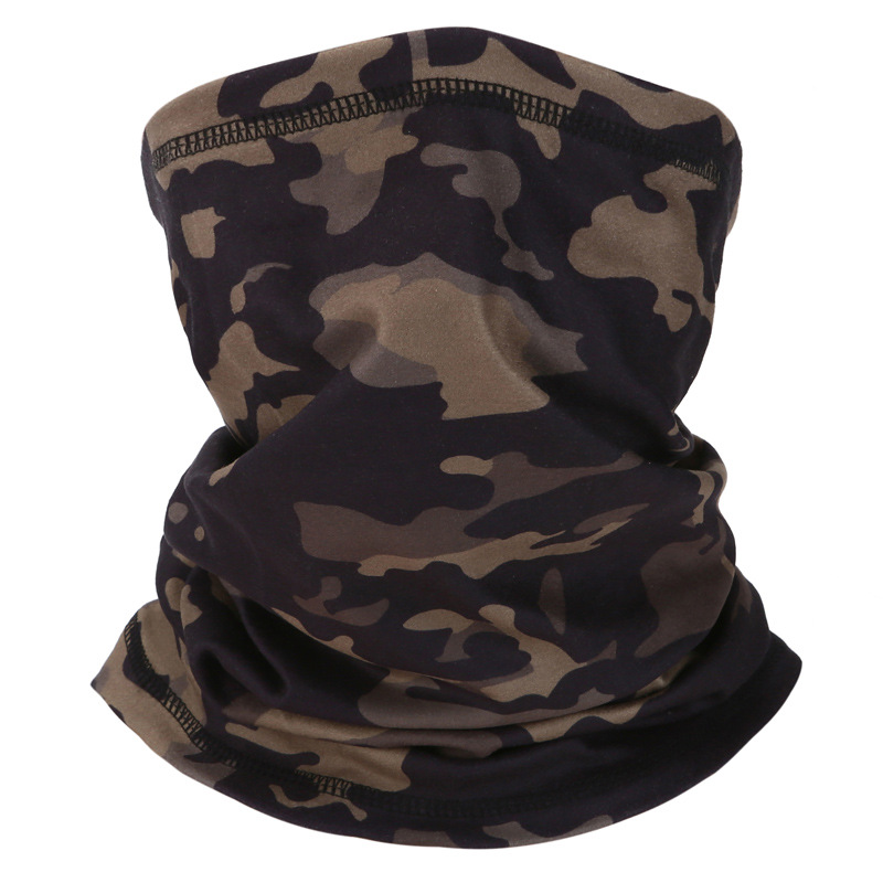 Amazon popular bufanda de montar de doble cara impresa a prueba de frío engrosada cuello caliente deportes al aire libre máscara caliente