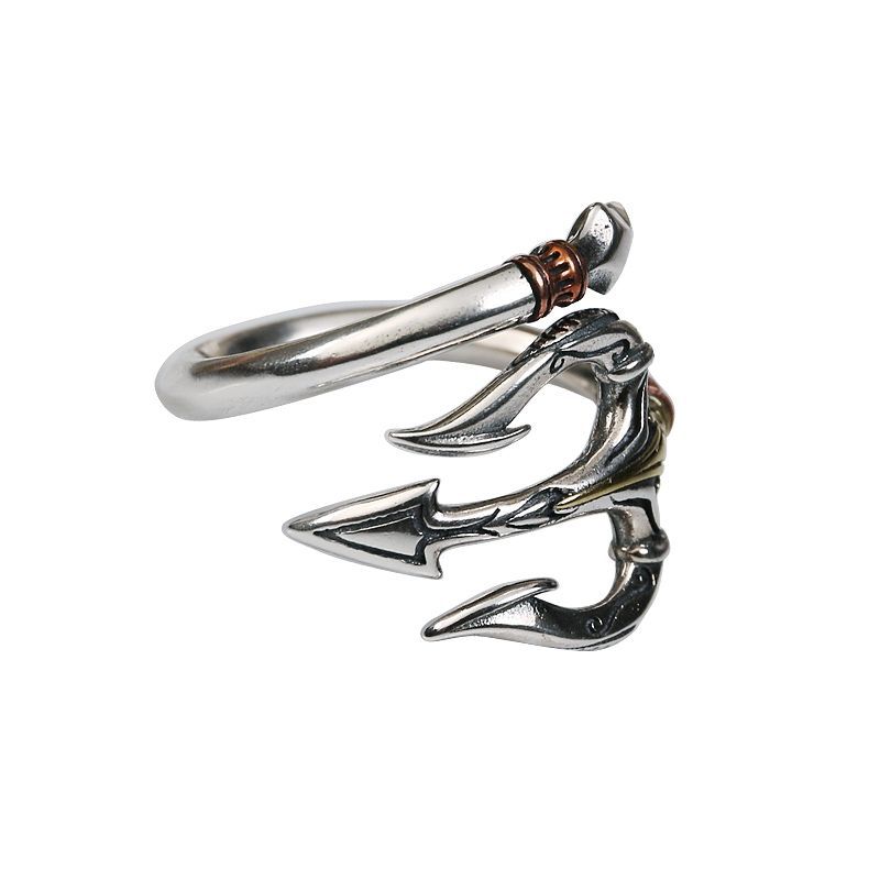 Retro brand small design adjustable ring hip-hop style