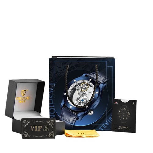 Tevise Mechanical Men's Watch Box with High-End Gift Box, Handbag, Wooden Box, Airplane Box, Watch Box