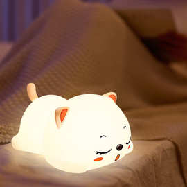 卧室睡眠小夜灯小兔子硅胶床头拍拍灯婴儿喂奶儿童礼物伴睡装饰灯