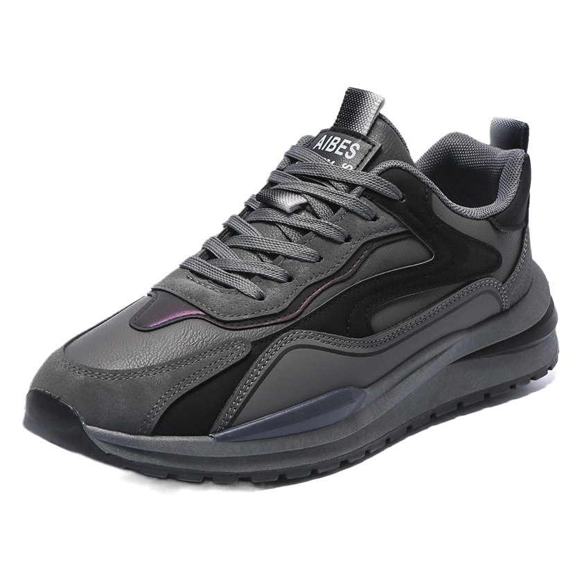 Zapatos de hombre para verano 2024, nuevos zapatos de cuero transpirables, modernos, versátiles, con suela gruesa, deportivos, casuales, para correr, estilo papá.