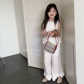 女童夏套装2026新款儿童背心裤子巨好看夏季衣服女大童两件套夏装