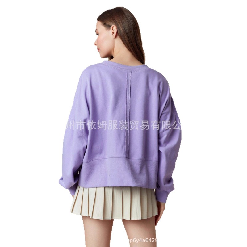 亚马逊25秋冬新款跨境欧美女装万圣节糖果刺绣长袖休闲宽松卫衣女|undefined