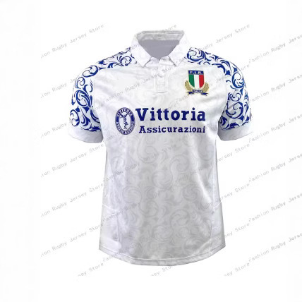 2024_25 Hot Italian Rugby Jersey Clothing Player Boys Training Polo Shirt Short Sleeve Top
