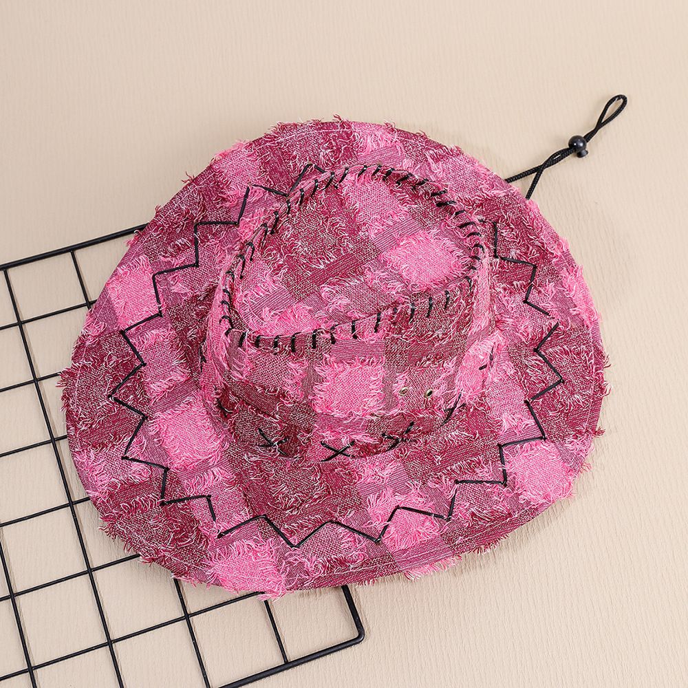 Sombrero de vaquero occidental para mujer casual a prueba de sol verano calle retro cara de aspecto pequeño sombrero de caballero