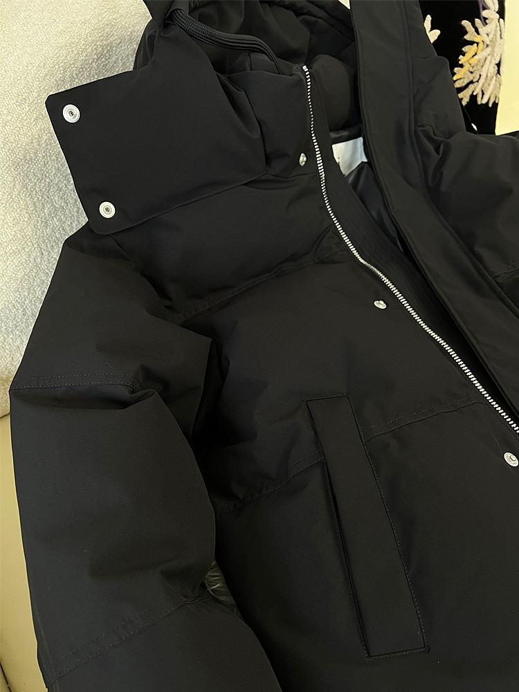 European goods high quality niche fashion brand high fluffy down jacket men and women same style 90 white duck down thickened hooded coat winter
