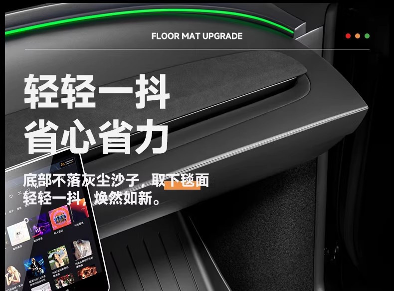 Suitable for the New Tesla Model 3Y Special Floor Mats, Tesla Full-Coverage Floor Mats, Tpe Car Accessories Wholesale