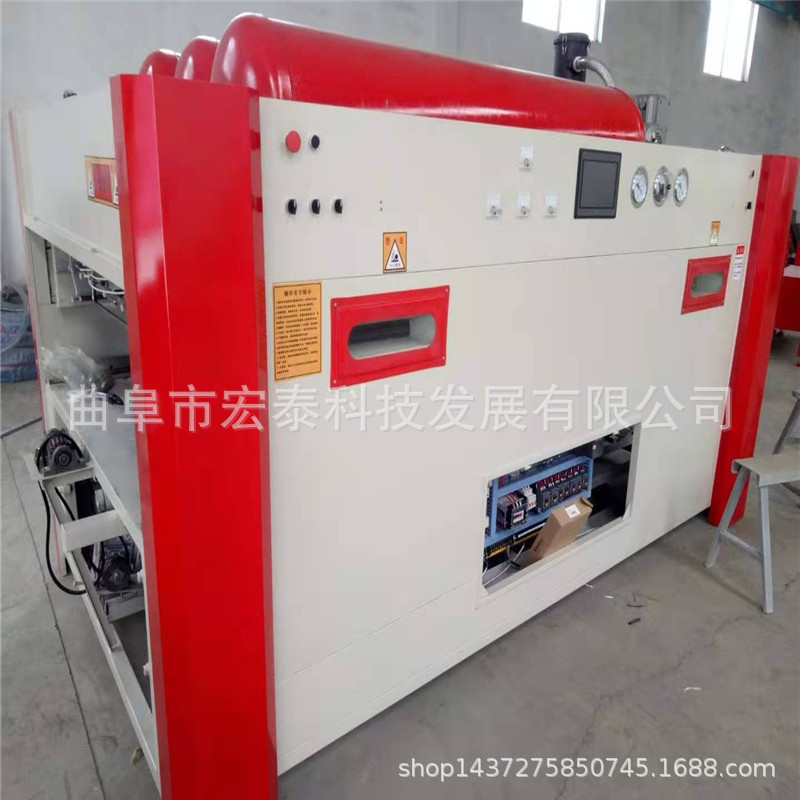 曲阜宏泰2500型工艺复合门吸塑机 异形吸塑机真空覆膜机