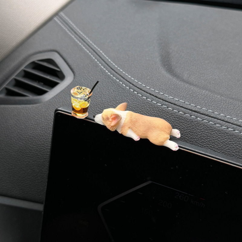 新しい癒しの車の装飾品、かわいい車の装飾ギフト、車の漫画の装飾品、屋内デスクトップセンターコンソール|undefined