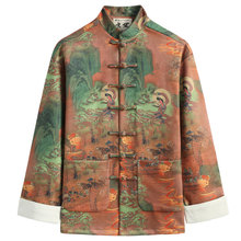 〈一帆风顺〉唐装男原创中国风男装国潮印花中式改良盘扣上衣男