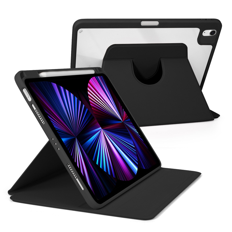 Suitable for ipad protective case 10.9 with Pen slot air45 acrylic anti-bending protective case 360 Rotating anti-drop leather case