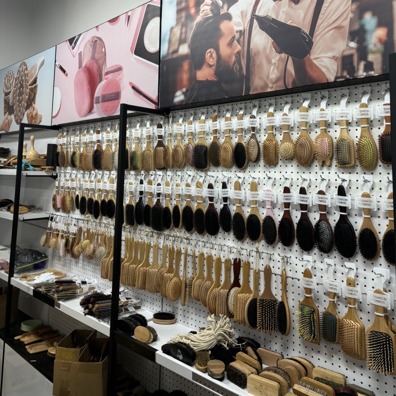 Inventario de masaje de mango largo, masaje de cuero cabelludo, bolsa de aire, pein de cabello largo, cabello de maquillaje de damas, estilo de aire, pein de aire