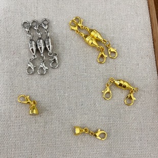 Cross-border New Bullet Shape Magnetic Diy Necklace Coil Lobster Buckle Jewelry Accessories Bracelet Magnetic Buckle