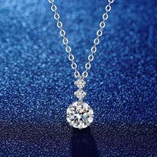 S925 Sterling Silver Moissanite Necklace Women's Ins Style Design Meteor Light Luxury High-end Clavicle Chain Women's Pendant Jewelry