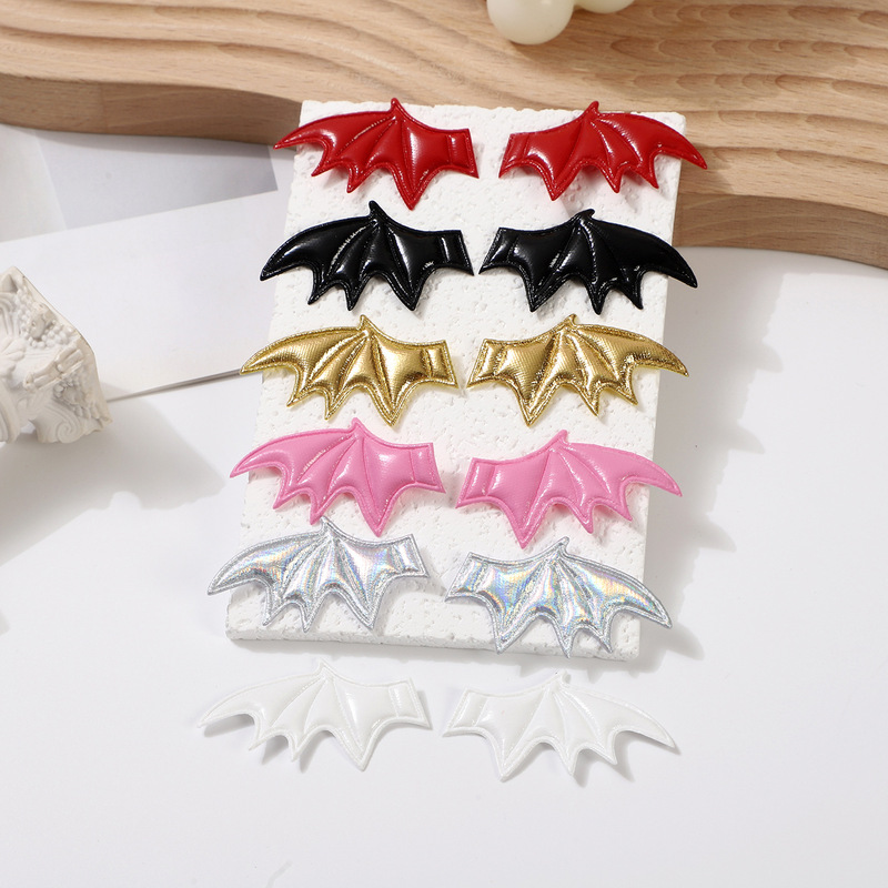 Ultrasonic Embossed Devil Horn Wings DIY Handmade Halloween Vampire Hairpin Doll Hat Decorative Accessories