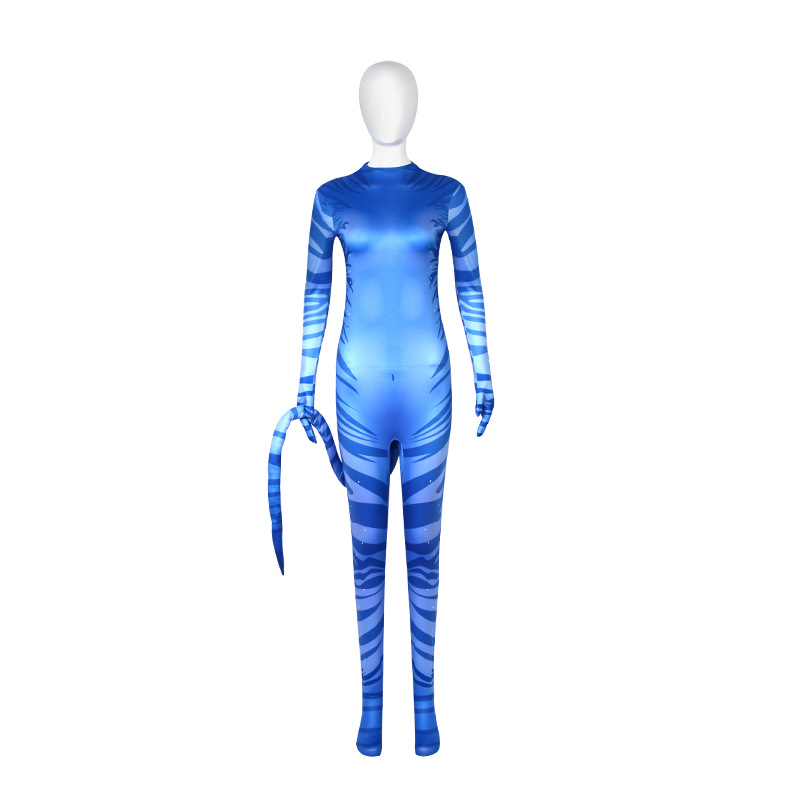 Avatar 2 agua carretera cos ropa de los niños adultos Cosplay película misma etapa apretado mono