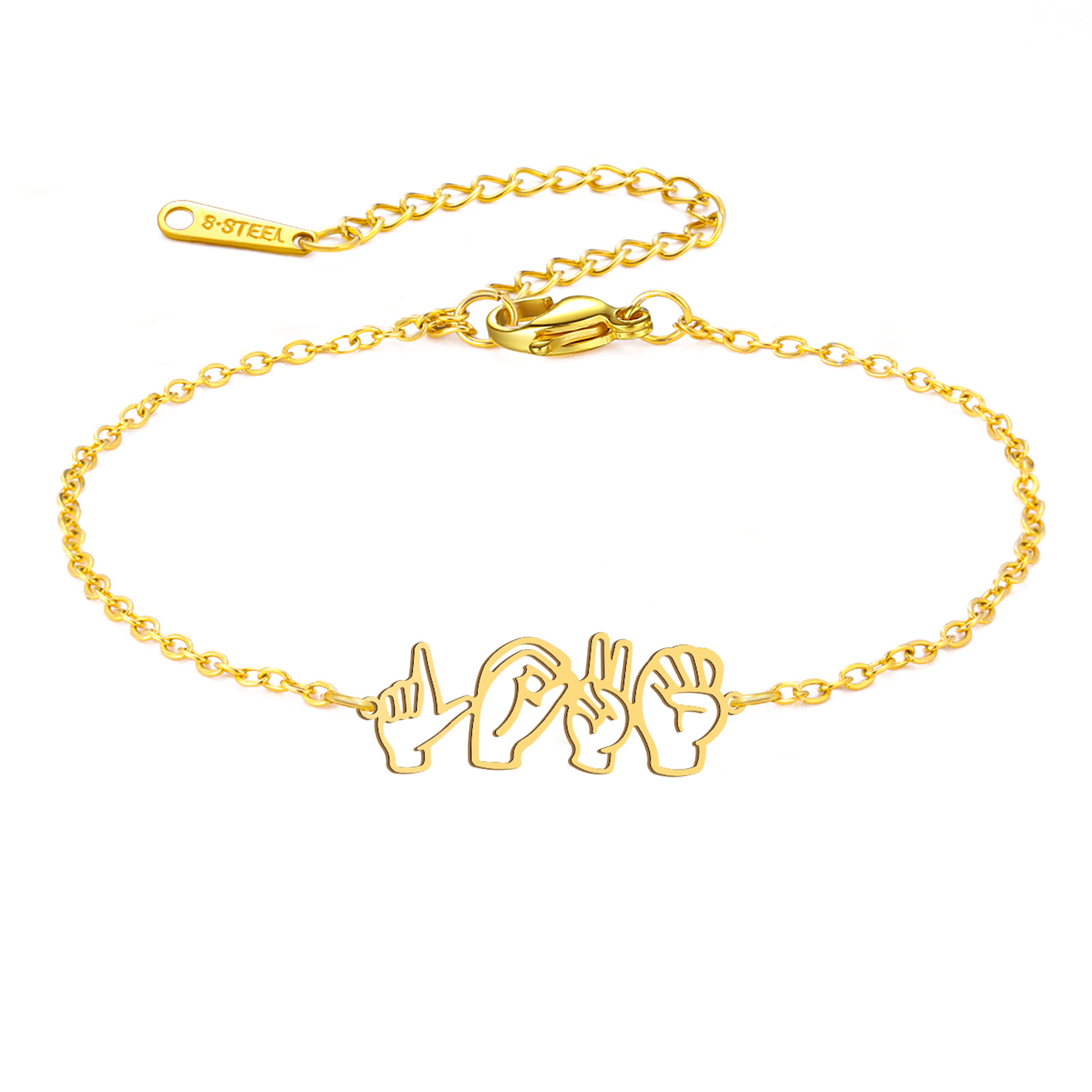 Men's Gender Simple Style Solid Color 304 Stainless Steel Plating Men's Bracelets Men's Chain Bracelets
